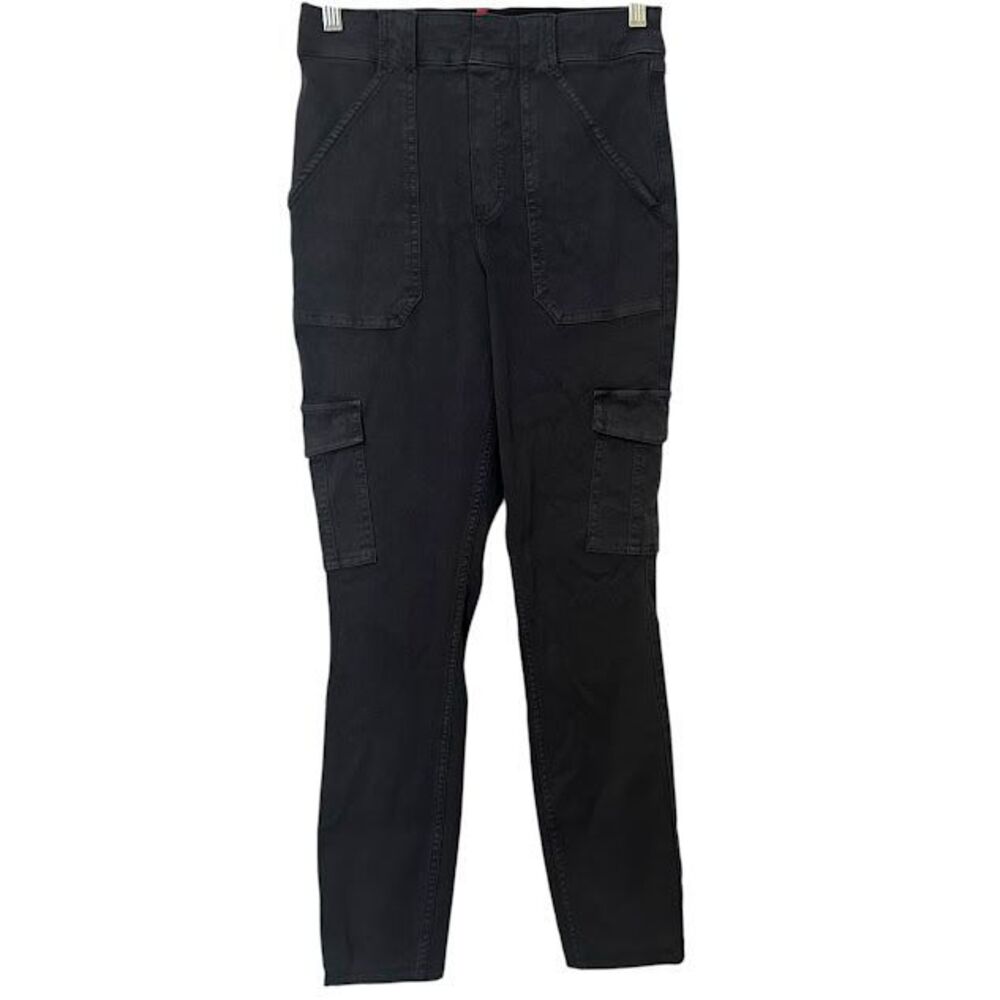 Spanx Faded Black Pull On Tummy‎ Control Skinny Cargo Pants Womens M Tall